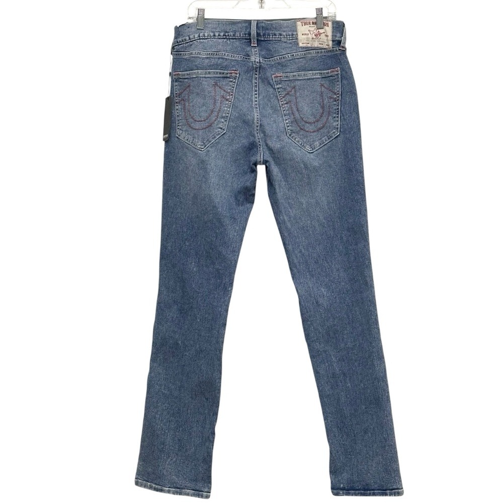 New True Religion Ricky Straight Jean Light Delightful Wash Relaxed Size 32 X34